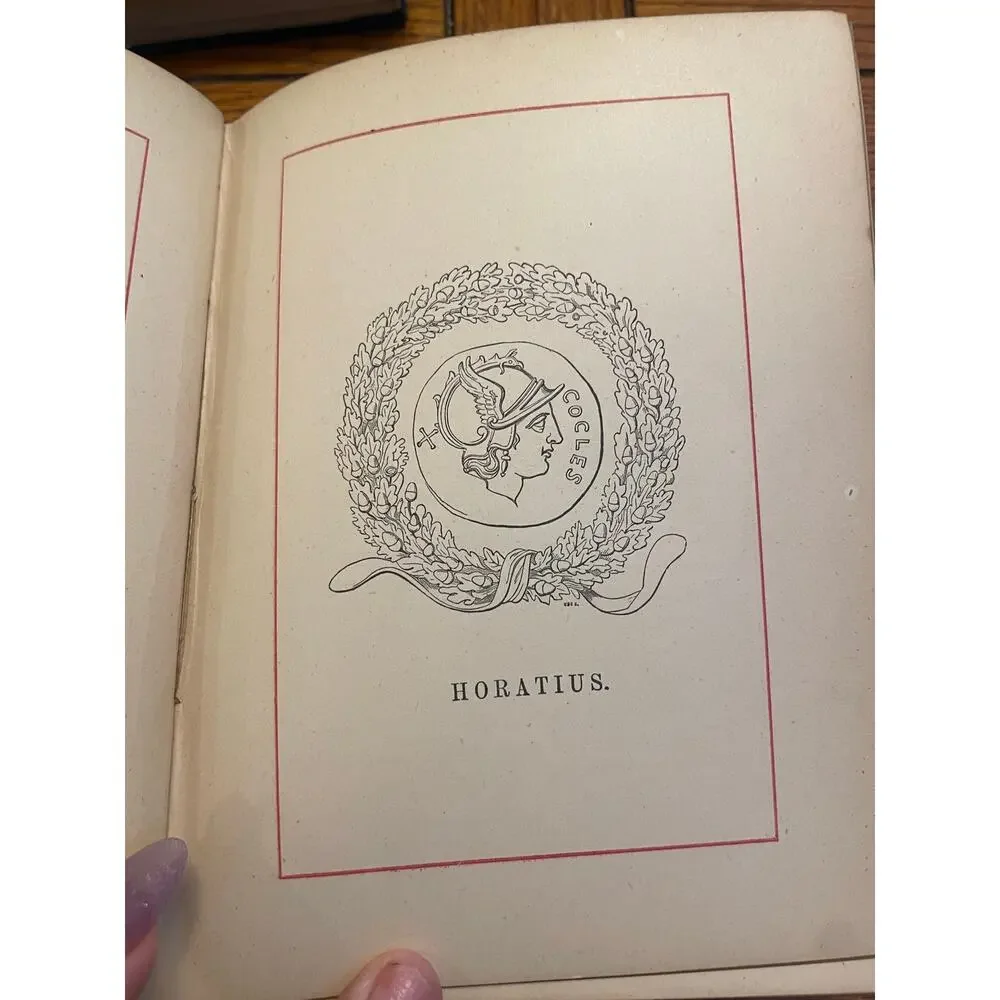 1873 Lays of Ancient Rome Macaulay Illustrated C.G. Bush Antique Hardcover